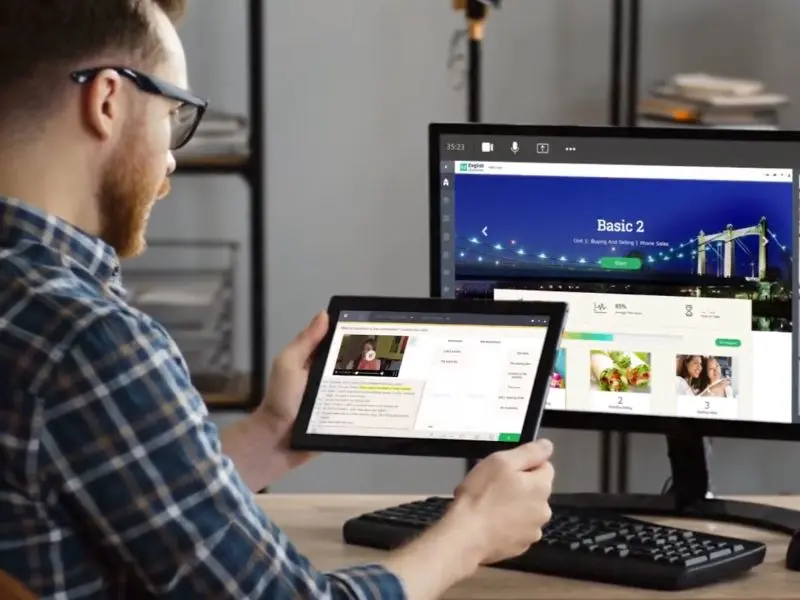 Plataforma digital de práctica de idiomas 24/7